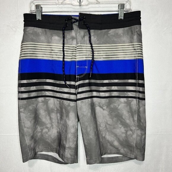 Old Navy Men's Swim Trunks Board Shorts Bathing Suit Pool Surf Striped Size 31x9 - Picture 1 of 5